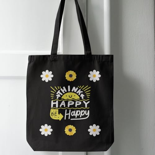 Image of Roundsun Cotton Canvas Vertical Tote Bag With Main Zipper Closure & Inner Pocket Size 16 Height 14 Width 3.5 Base |300 GSM Cloth|Shopping /Grocery Multi-Purpose Bag