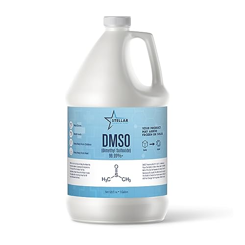Stellar Chemical - DMSO - Dimethyl Sulfoxide - 1 Gallon - 99.99% High Purity - Made in USA