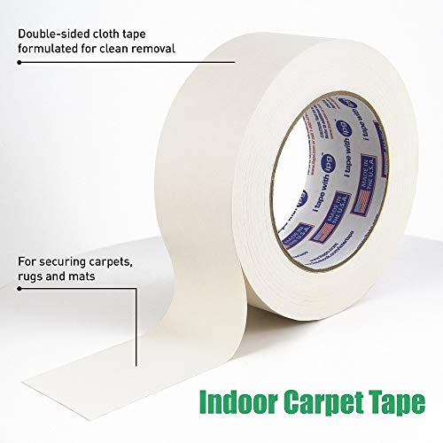 Ipg 9970 Double-Sided Indoor Carpet Tape, 1.88" X 36 Yd (Single Roll), White #TOP1