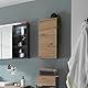 MEMPHIS Badezimmer Hängeschrank in Artisan Eiche Optik, Grau - Badezimmerschrank Bad Schrank mit viel Stauraum - 30 x 70 x 23 cm (B/H/T)
