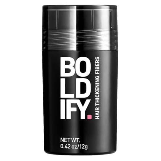 BOLDIFY Hair Fibers for Thinning Hair (BLACK) Undetectable & Natural - 12gr Bottle - Completely Conceals Hair Loss in 15 Sec - Hair Thickener & Topper for Fine Hair for Women & Men