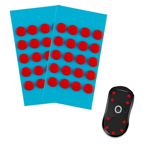 Aisikoo Lot de 40 patins de souris pour Wallhack Pro, Superglide Performance sur tapis de souris en verre, patins fins de 0,6 mm pour un contrôle maximal et une glisse sans effort, pieds de souris