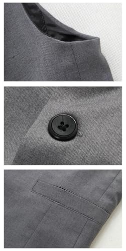 Men Dress Suit Vest Single Breasted Business Casual Vests Formal Waistcoat（Vest Only）4