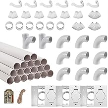 Merchandise Mecca Install Kit for Central Vacuum Includes 48 ft Pipe - Compatible for Nutone, Beam, Eureka, Vacuflo, Vacumaid, Hayden, Broan, Electrolux, Honeywell, Canavac, Riccar, Cyclovac