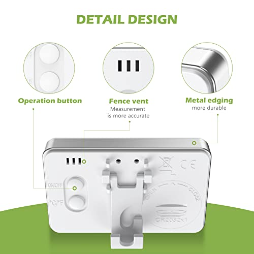 Keekit Refrigerator Thermometer, 2 Pack Digital Freezer Thermometer, Upgraded Fridge Thermometer With Large Lcd Display, Frost Alarm For Kitchen, Home, Restaurants – White #TOP5