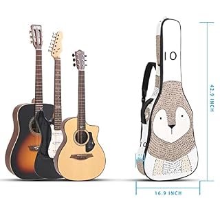 Housse étanche pour guitare acoustique avec double bandoulière et poche Marron, Multicolore 05, 42.9×16.9×4.7 in… - Les Beatles, Paul McCartney, John Lennon, RIngo Starr, George Harrison Housse étanche pour guitare acoustique avec double bandoulière et poche Marron, Multicolore 05, 42.9x16.9x4.7 in… – Image 5