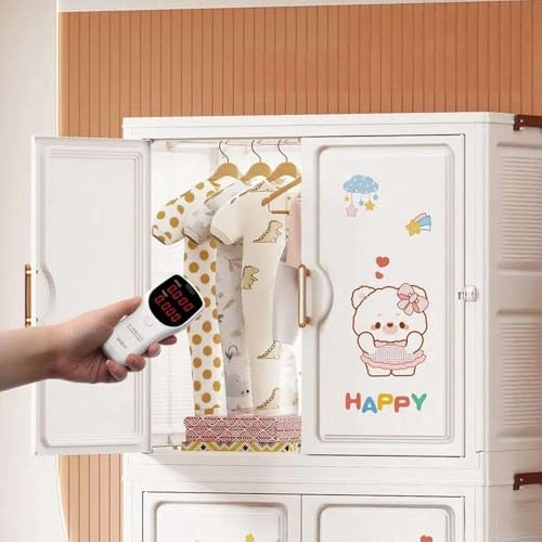 Image of Strassis Design Multipurpose Plastic Wardrobe for Kids Clothes Almirah Cupboard | Multipurpose Baby Toys /Books /Accessories Storage Organiser Closest with Anti-Skid Base (Cake Bear-K70213)