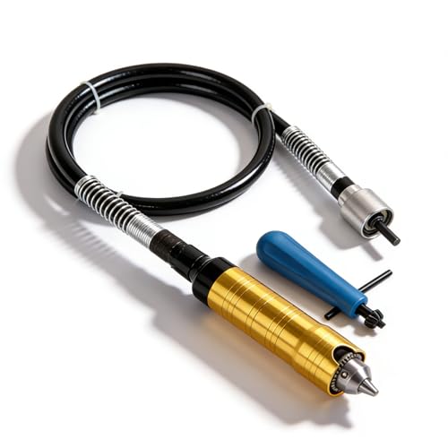 Flexible Welle Flex, 35\ Länge Flexible Bohrwelle Verlängerung Biegsame Welle Verlängerungaufsatz Mit 6mm SchlüSselfutter, Bohrwellen VerläNgerung Für Bohrmaschine Schleifer Polieren und Schleifen