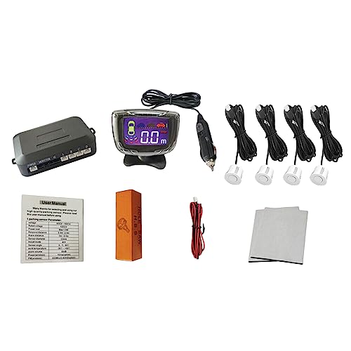 Kacepar Kit de capteur de radar de recul sans fil pour voiture DC 12 V avec distance de détection de radar : 0,3~2,0 m/11,8 à 200 cm, capteur de recul de voiture avec système radar sensible