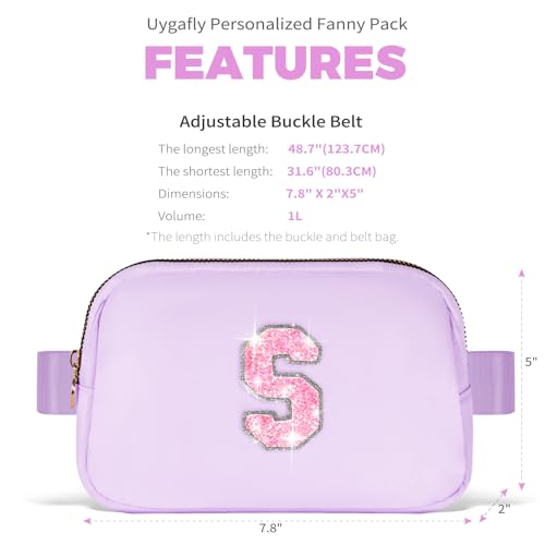 Image of Uygafly Gift for Teen Girls Kids Daughter Her - Birthday Gifts for 3 4 5 6 7 8 9 10 11 12 13 Year Old Girls,Fanny Pack Crossbody Bag Purse Belt Bag Cute Trendy Stuff | Lavender,S