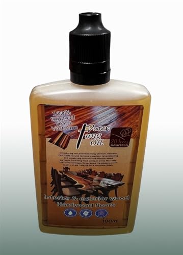 Pure Tung Oil - 100ml Wood Oil for Indoor & Outdoor Use, Suitable for All Wood Types Pure Tung Oil - 100ml Wood Oil for Indoor & Outdoor Use, Suitable for All Wood Types