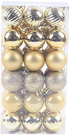 wuitopue Christmas Decorations Xmas Ornaments Sale Clearance 36PCS Christmas Xmas Tree Ball Bauble Hanging Home Party Ornament Decor 4CM for Xmas Holiday Party Decor Outdoor Lawn Yard Garden