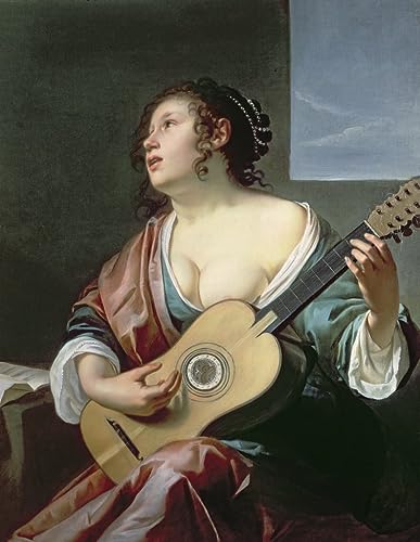 Impression Toile Femme au luth Gerrit Van Honthorst pour une ambiance chaleureuse de salon