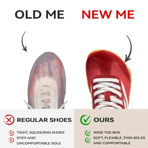 Image of Barefoot Shoes Women Casual Sneakers,Wide Toe Box Shoe Women Zero Drop Shoe | Barefoot Shoes Men,Minimalist Trail Running Shoe,Non-Slip Lightweight Breathable Comfortable Fashion Walking Hiking Shoes