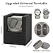 Watch Winder with Japanese Motor – Silent Adjustable Rotation, Premium PU Leather Dual Automatic Watch Winder, Soft Interior,Luxurious Display Case for Automatic Watches