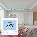 SmartHome Thermostat Intelligent Chauffage à Eau 3A, Thermostat de Salle Programmable avec Application & Contrôle Vocal, Écran LCD de 3,2 Pouces, Horaire Hebdomadaire, Verrouillage Enfant pour Système de Chauffage Domestique