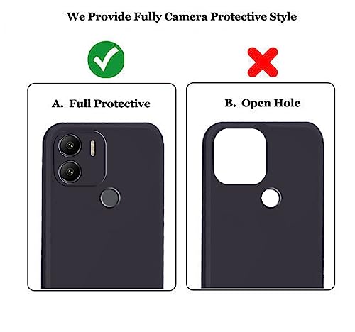 Image of A rtistque Liquid Silicone Back Cover Case for Poco C51 Shockproof TPU Soft Flexible with Camera Protection - Black