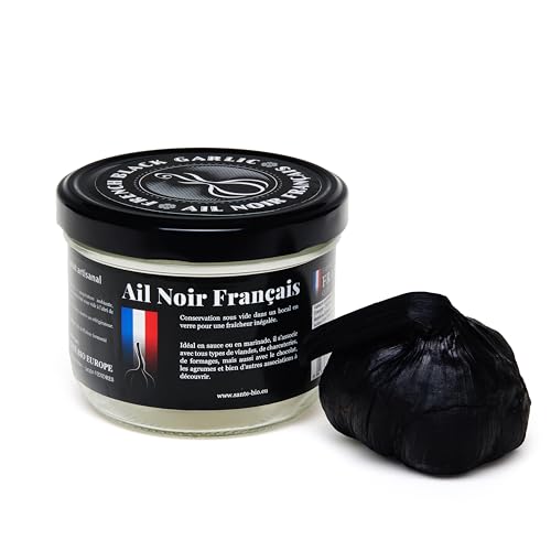 Ail Noir Français - Cabeza de Ajo Negro Francés de Piolenc - Ingrediente Culinario de Prestigio - Antioxidante Natural, Rico en Vitaminas y Oligoelementos - 105 Gramos