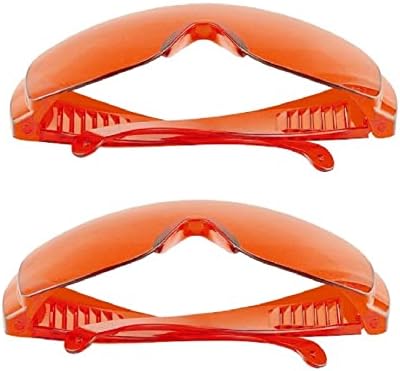 ducalmoral 2 Pack Dental Eyewear for Teeth Whitening Light, Eye Shield Safety Glasses LED Protective Goggle Dental Lab Safety Glasses Goggles Anti-Fog Glasses