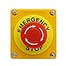 Nxtop Push Button Station, 660V 10A 2 Position 1NO 1NC Momentary Emergency Stop Push Button Switch 40mm Red Mushroom Cap 1PCS