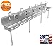 6 MULTIPERSON 132" WASH UP HAND SINK ELEC FAUCET HANDS FREE (2) 2" NPT DRAINS