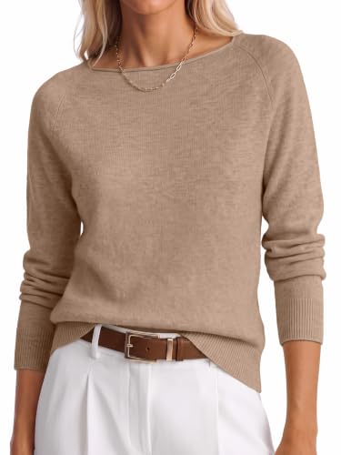 Image of ANRABESS Women Long Sleeve Rolled Neck Fall Lightweight Sweaters Top