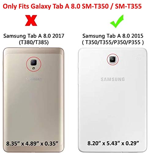 Kiq Galaxy Tab A 8.0 2015 T350 Case, Full-Body Shockproof Military Heavy Duty Case Cover Screen Protector Stand Samsung Galaxy Tab A 8.0 Sm-T350 Sm-T355 (2015) (Armor Yellow) #TOP6