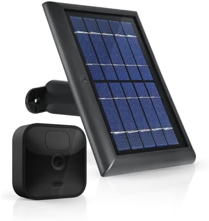 Wasserstein Solar Panel with Internal Battery Compatible with Blink Outdoor & Blink XT2/XT Camera (1-Pack, Black)