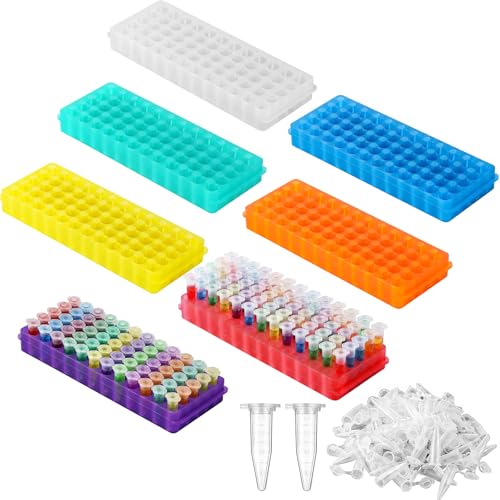 Tioncy Microcentrifuge Tube Rack & 500 Centrifuge Tubes