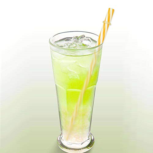 Okgd 100 Piece Reusable Hard Plastic Straws. Bpa-Free, 9 Inch Long Stripe Drinking Straws, Outer Diameter 0.28 Inch #TOP3