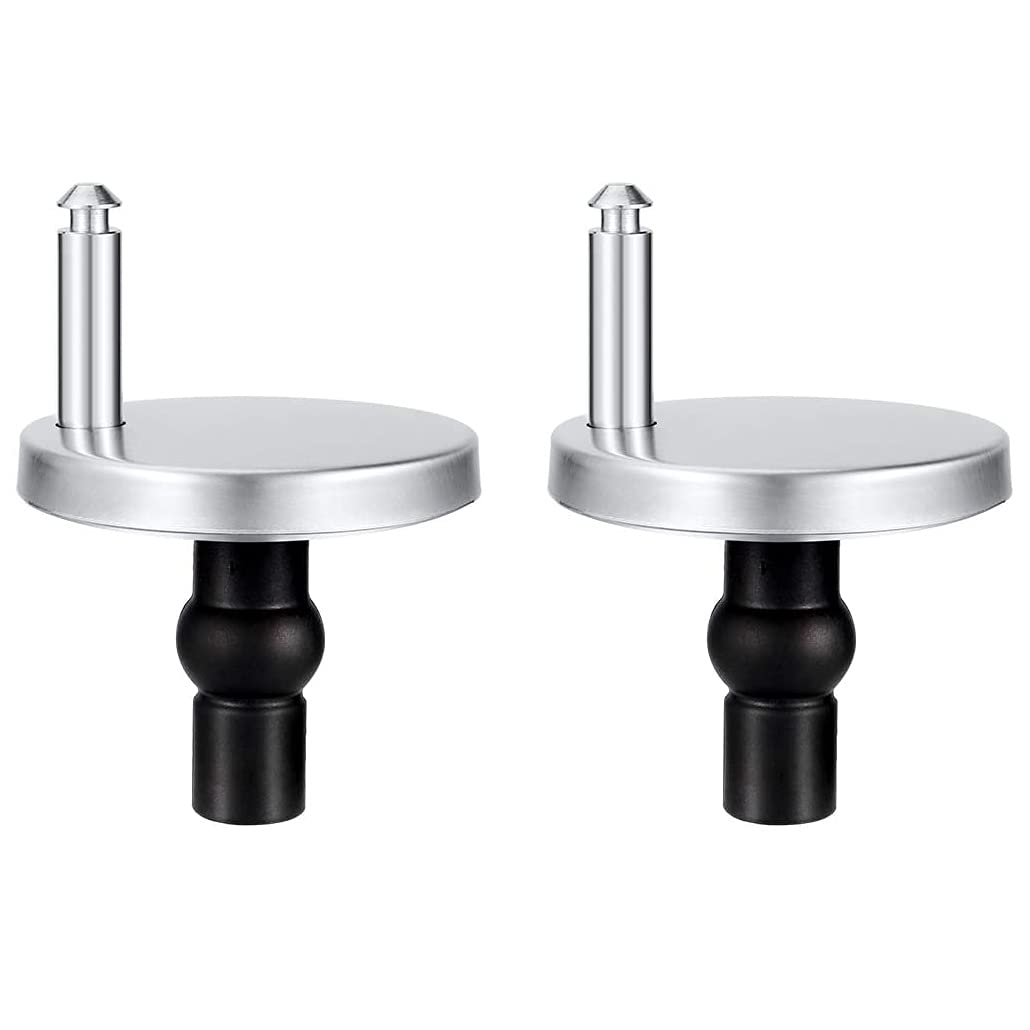 Hsthe Sea Toilet Seat Hinges Fixings, Quick Release Toilet Top Fix Blind Hole Fittings,Toilet Seat Hinge with Spare Expanding Rubber Screws Nuts Bolts for WC Toilet Blind Holes2 Packs