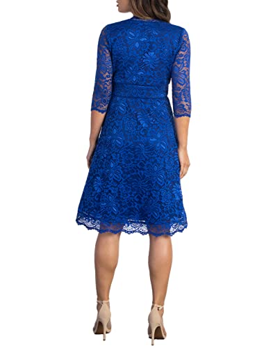Image of Kiyonna Women's Plus Size Special Occasion Mademoiselle Lace Cocktail Dress