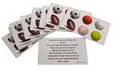 Westmon Works Sports Prayer Card Set Inspirational Verses for Athletes with Vibrant Ball Illustrations for Players and Coaches, Pack of 10