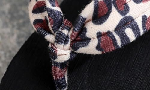 Women's Fashion Leopard Print Platform Flip Flop Sandal Slides Striped Comfortable Sandals with Anti-Slip Sole2