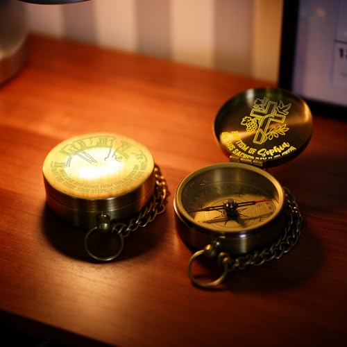 Brújula personalizada de latón 2 pulgadas grabada miniatura 3