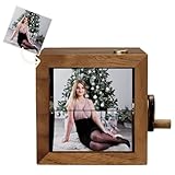 Individuelles Flip-Fotoalbum aus Holz mit LED-Beleuchtung, personalisierte Animationsbox, aufmerksames Weihnachts-, Geburtstags- oder Hochzeitsgeschenk für Freunde und Paare