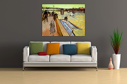 ArtPlaza TW90595 Van Gogh Vincent - Bridge Dekorative Paneele, Holz MDF, Multifarbiert, 120x90 Cm