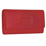  Buono Pelle , Damen Damen-Geldbörse Gr. 85, rot