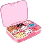 Restree Pill Organizer, Large & Waterproof Travel Pill Case, Adjustable Dividers for Daily Vitamins, Supplements, Fish Oil - Portable Medicine Box for Home & On-The-Go, 9 Compartment (Pink)