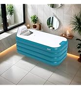 kilogorge 折りたたみ 浴槽、ポータブル 浴槽、簡易浴槽、ポータブルバスタブ、 サウナ 水風呂、 浸漬式 SPA 超大型4層折りたたみ可能 浴槽、 家庭用、アウトドア、旅行のリラックスな...