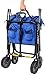 Amazon Basics Zusammenklappbarer Bollerwagen für den Garten, faltbar, mit Abdeckung, für den Außenbereich, Blau