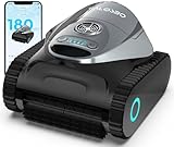 TALOSBO C1 Robot de Piscine sans Fil, Robot Piscine Fond et Parois,Double Filtration, Autonomie 180 Min,3 Moteurs,Forte Aspiration, Contrôle Via App, pour Piscines jusqu'à 150 m²