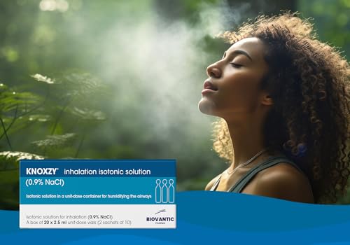 KNOXZY Sterile Isotonische Kochsalzlösung 0,9% - Inhalations-Kochsalzlösung - 20 x 2,5 ml Einheits-Dosierfläschchen