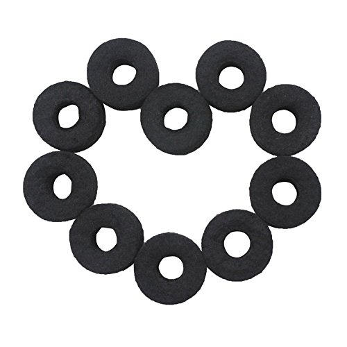 Drum Cymbal Pads, 10 Pack Black Felt Pads for Percussion Protection, Cymbal Accessories for Drummers Live Studio Practice Recording