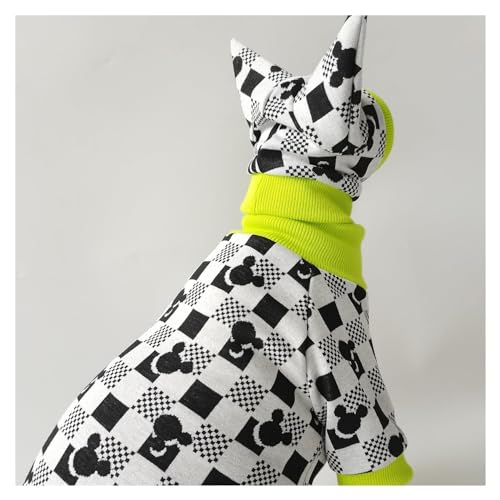 Vêtements pour chat Sphynx pyjama intégral doux avec chapeau et couvre-queue pour Devon Rex - 5