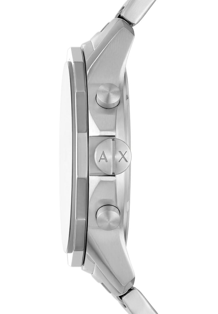 Armani Exchange Orologio da uomo, Movimento cronografo al quarzo e cassa da 44 mm con cinturino in acciaio