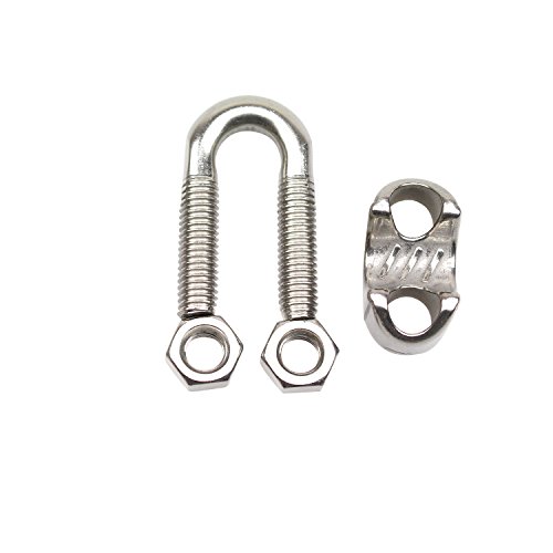 Dywishkey Pack Of 4, 3/8 Inch M10 Stainless Steel Wire Rope Cable Clip Clamp #TOP2