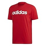 Tela suave adidas E Lin tee Camiseta de Manga Corta, Hombre, Scarlet/White, L