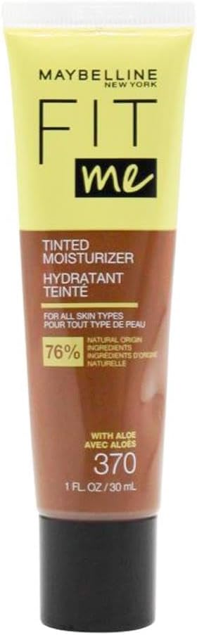Fit Me Tinted Moisturizer, Natural Coverage, Face Makeup, 370, 1 Count
