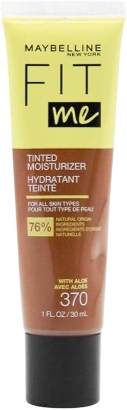 Maybelline Fit Me Tinted Moisturizer, Natural Coverage, Face Makeup, 370, 1 Count